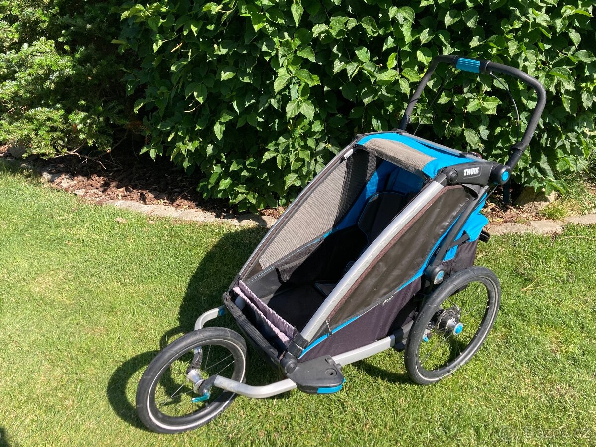 Thule chariot sport 1 včetně ski setu