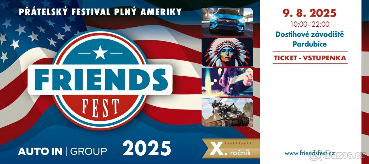 2x vstupenka FRIENDS FEST Pardubice