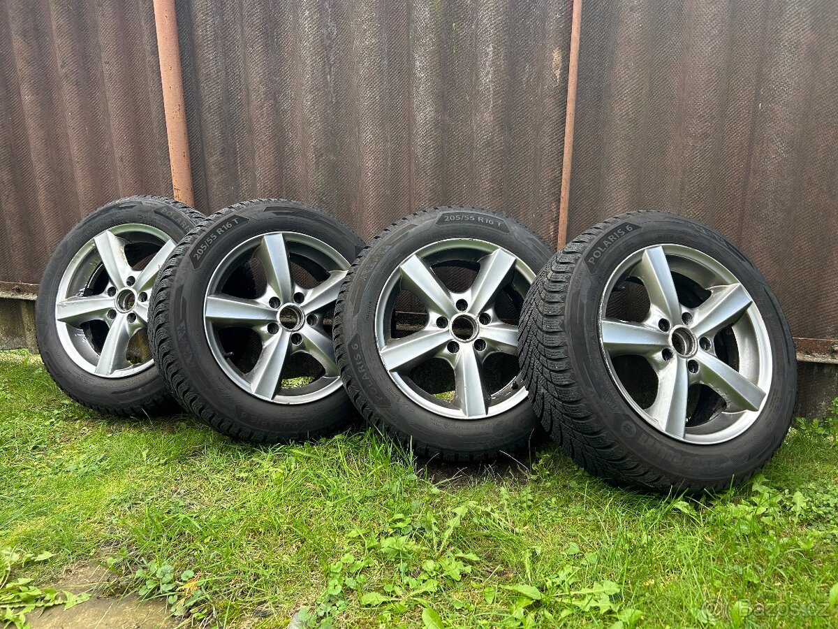Audi Alu kola 16, 5x112 ET35, včetně zimních pneu