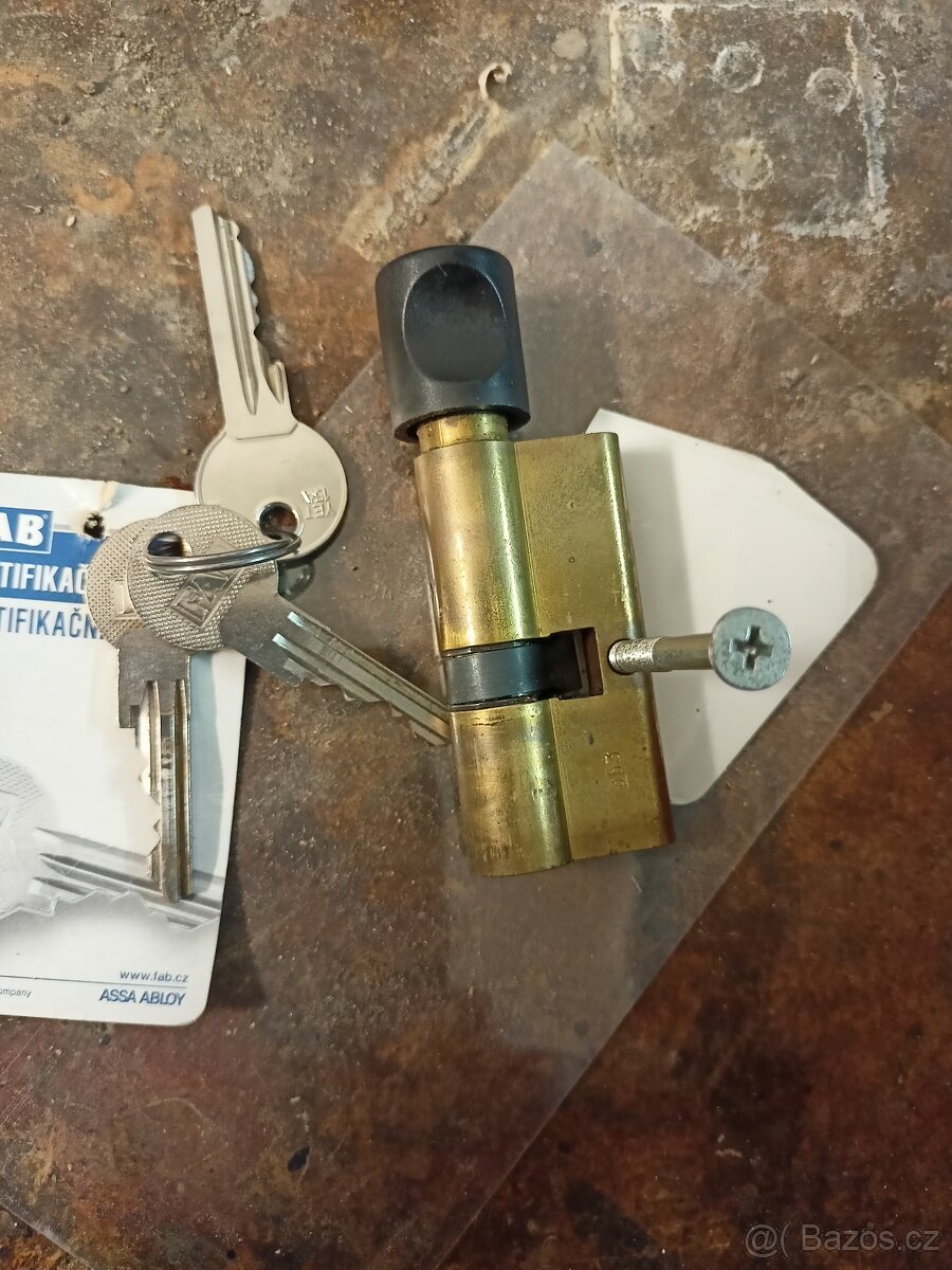 Zámková vložka FAB 30/35 s knoflíkem - 4 klíče