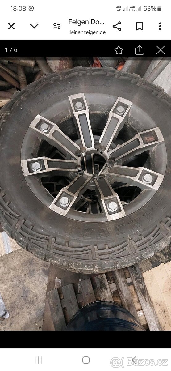 Prodám alu kola Dodge Ram 20" s pneu 33x12.5r20,gen.2,3,4