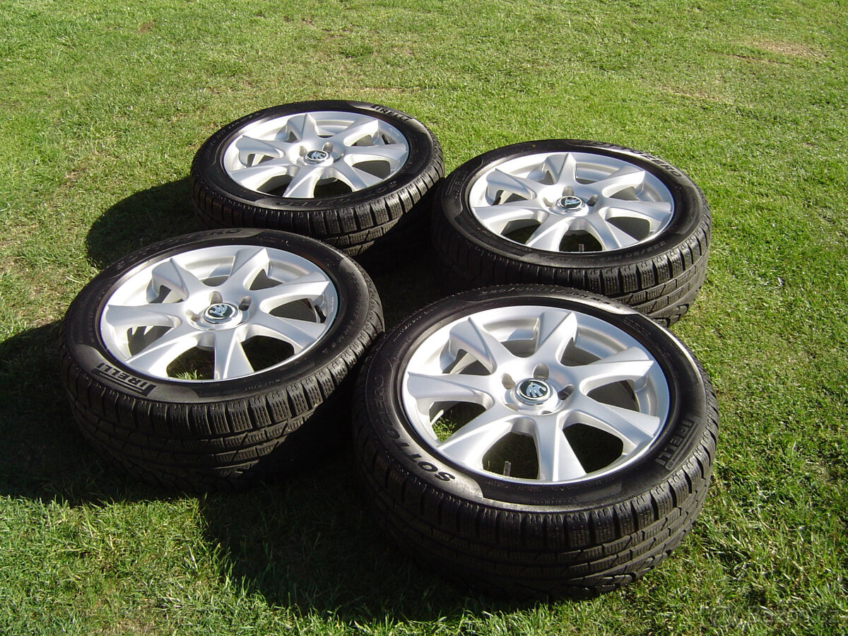 4 XZIMNÍ HLINÍKOVÁ KOLA ŠKODA OCTAVIA SCOUT, YETI 225/50 R17