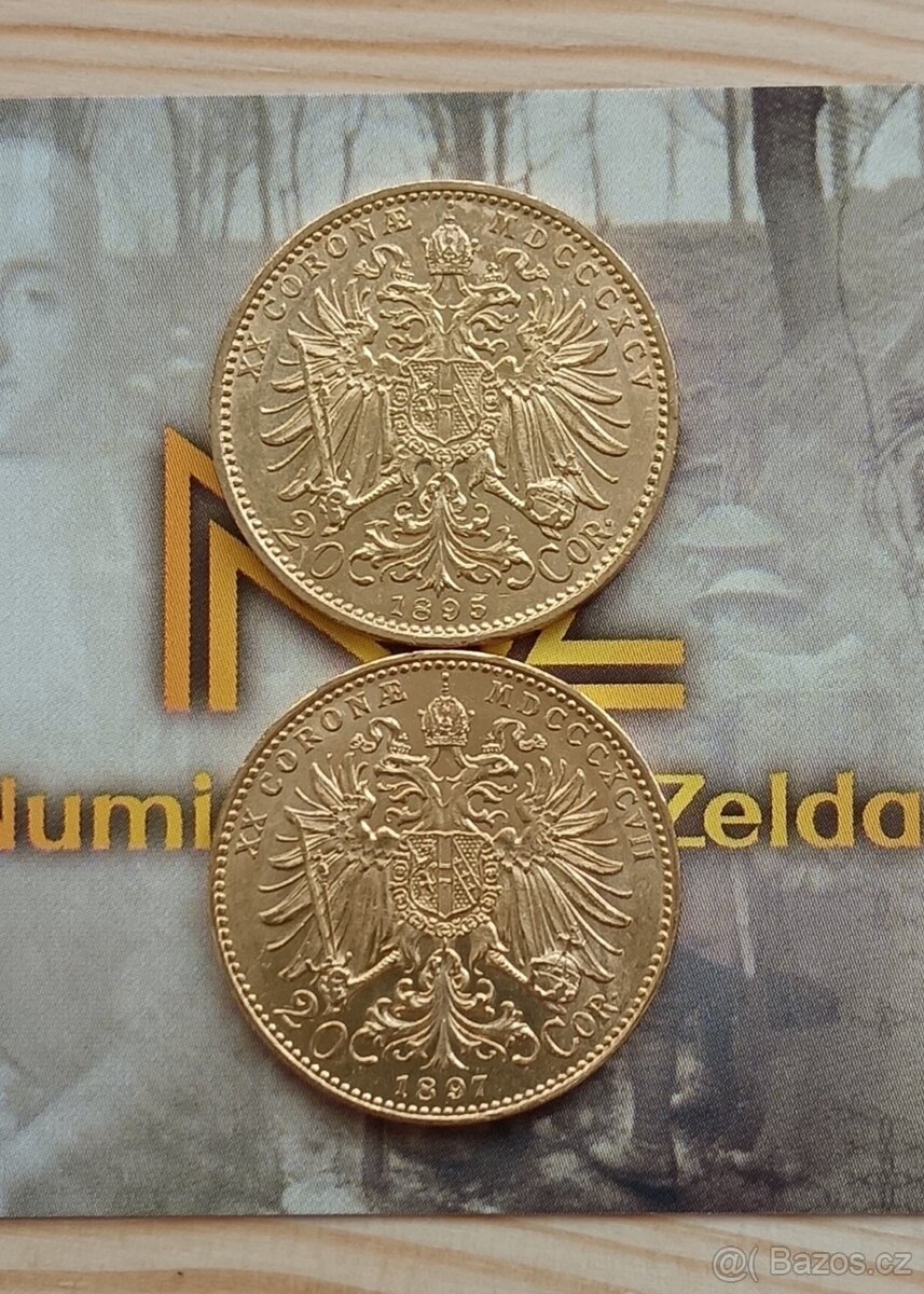Zlaté RU 20koruny bz František Josef I..