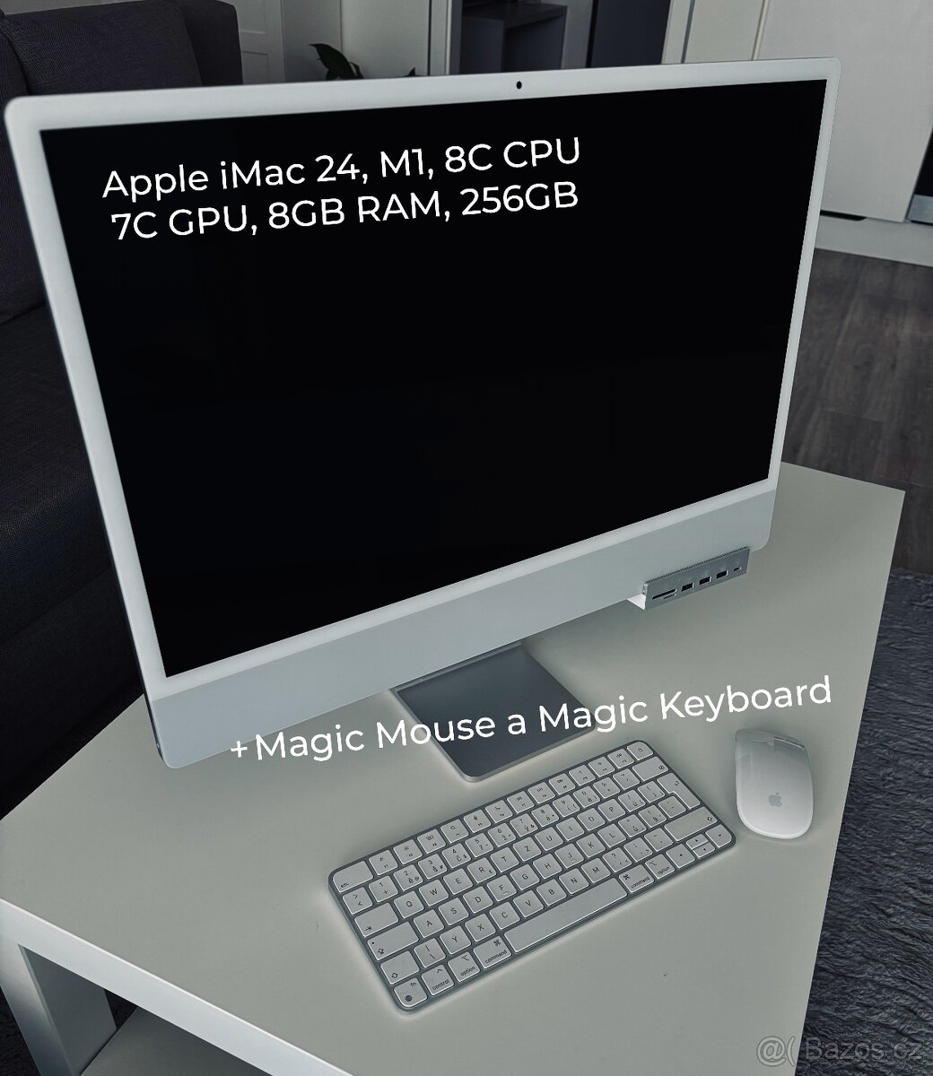 Apple iMac 24 M1 stříbrný, 8GB RAM, 256GB + příslušenství