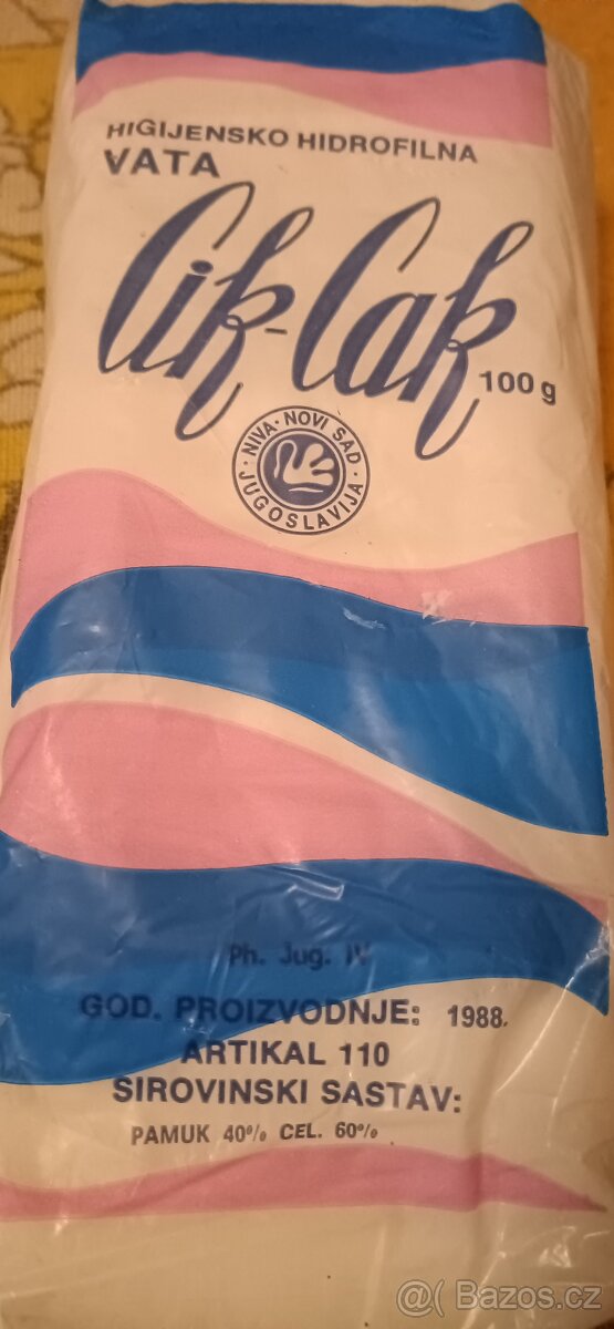 Retro hygienická vata Cik Cak