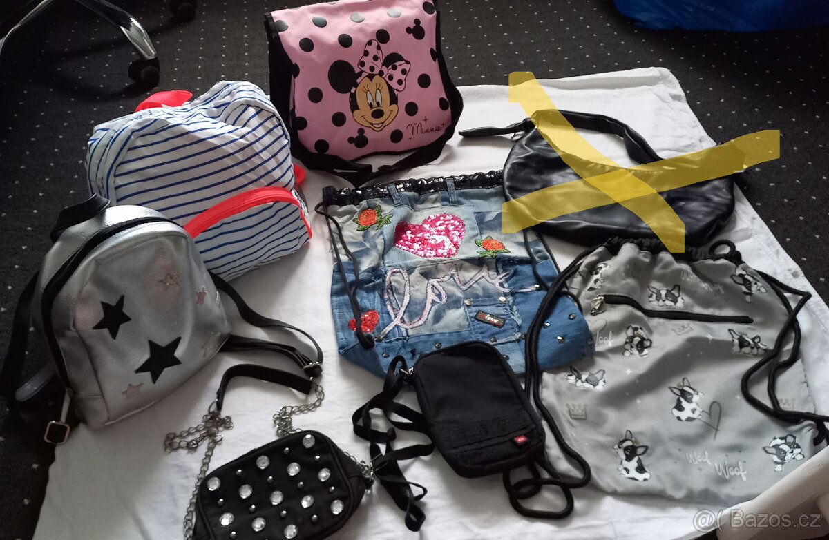 dívčí kabelky,baťůžky,tašky