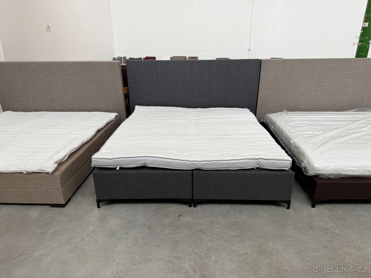Postel 180x200 vč. topperu KOMPLET NOVÁ 2. jak.