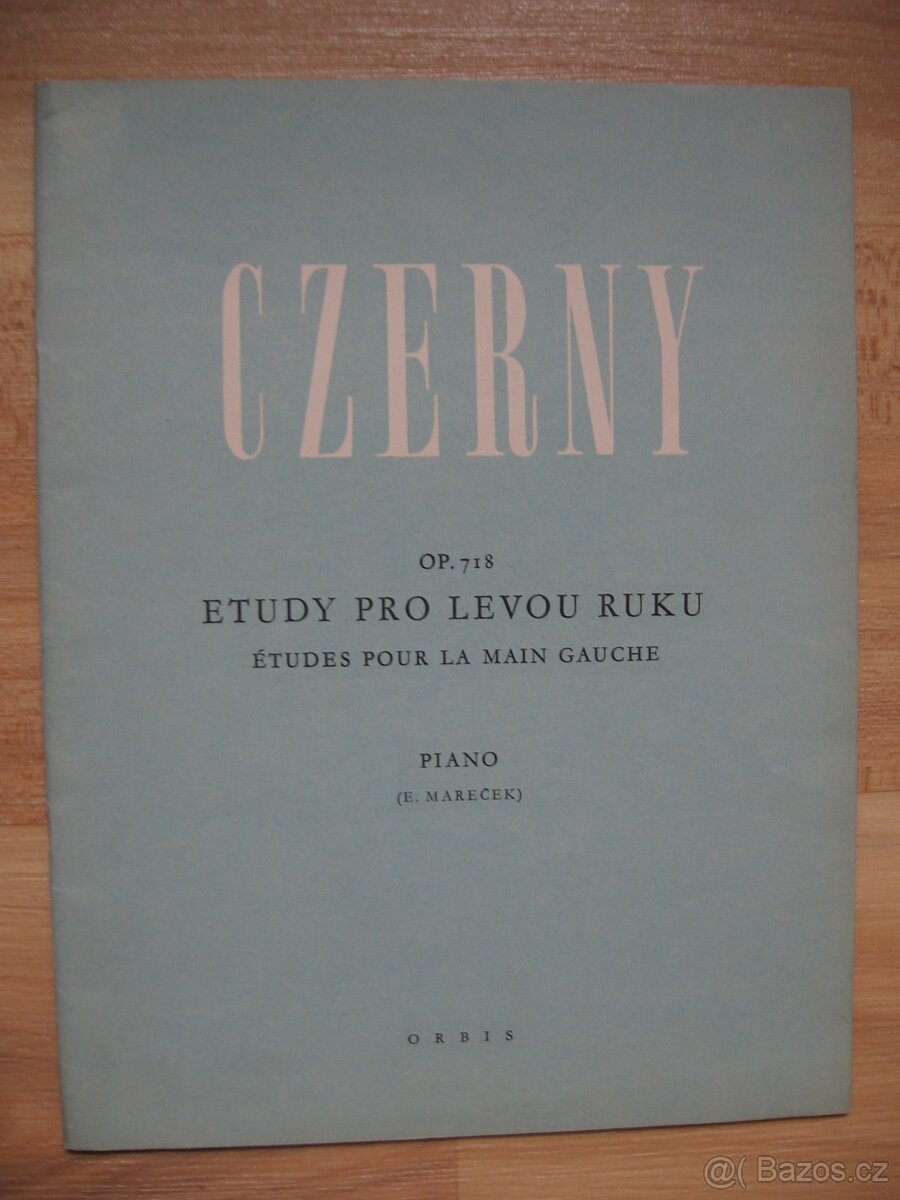 Noty - Czerny - Op. 718, etudy pro levou ruku