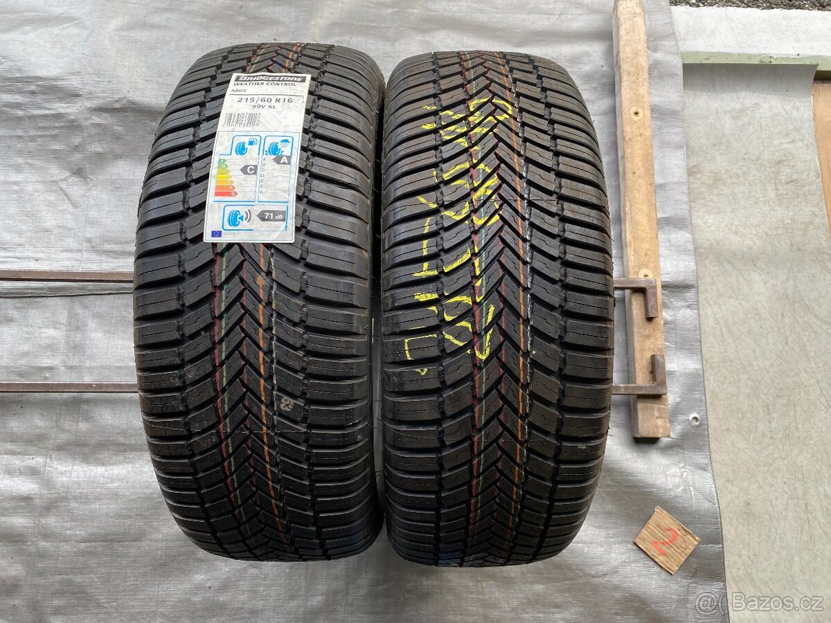 215 60 16 Bridgestone, pneu zimní, nové, 2ks