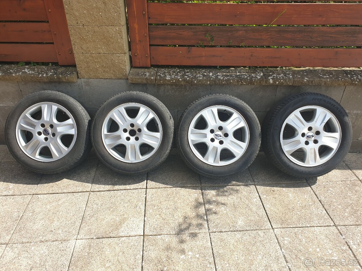 AL disky 5x108 + letní pneu 205/55R16 Firestone Roadhawk