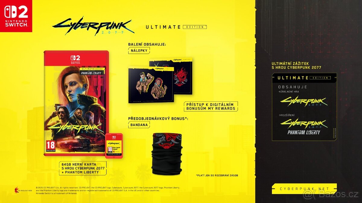 Nintendo Switch 2 + Cyberpunk 2077 + pouzdro