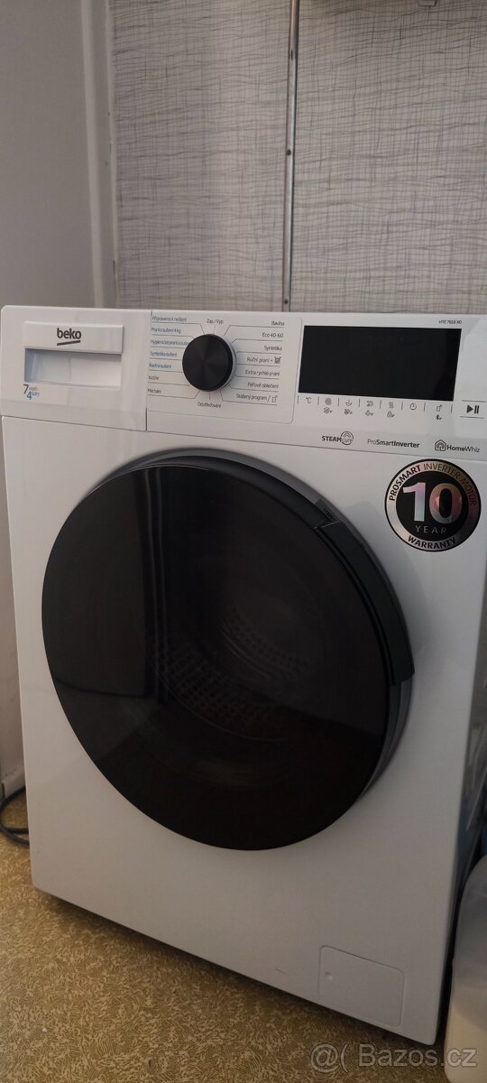 Pračka se sušičkou BEKO HTE 7616 X0 (7/4 kg, SteamCure, ProS