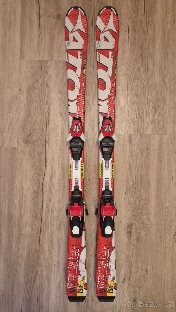 Lyže Atomic Redstar 130cm a hůlky Fischer 95cm