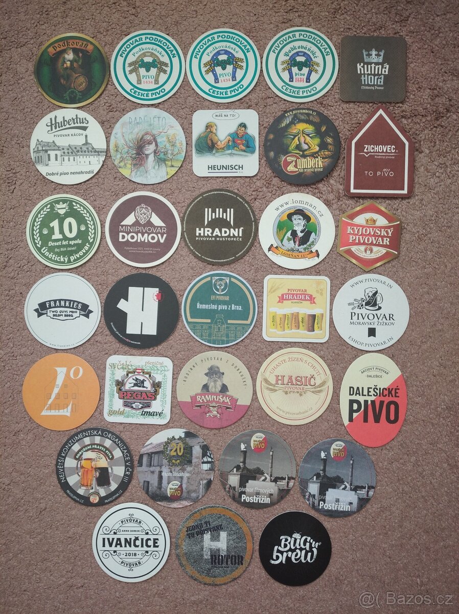 Pivní tácky malých českých pivovarů