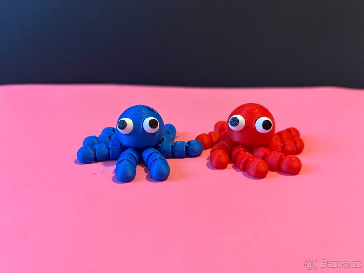 🐙 3D tištěný přívěsek – malá chobotnička 🐙