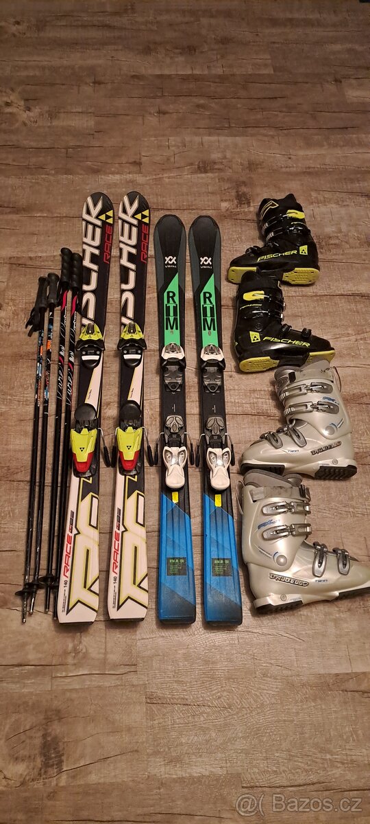 Lyže 130cm,140cm,lyžaky