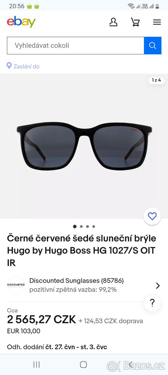 Sluneční pánské brýle Hugo bosse uni Pán/Dám