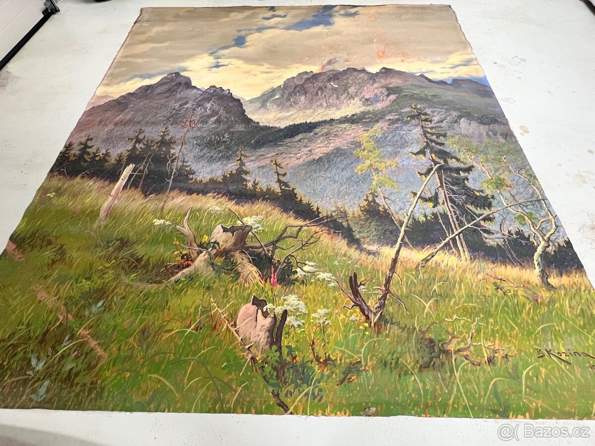 Originál obrazu hor 3,38x3,32 m