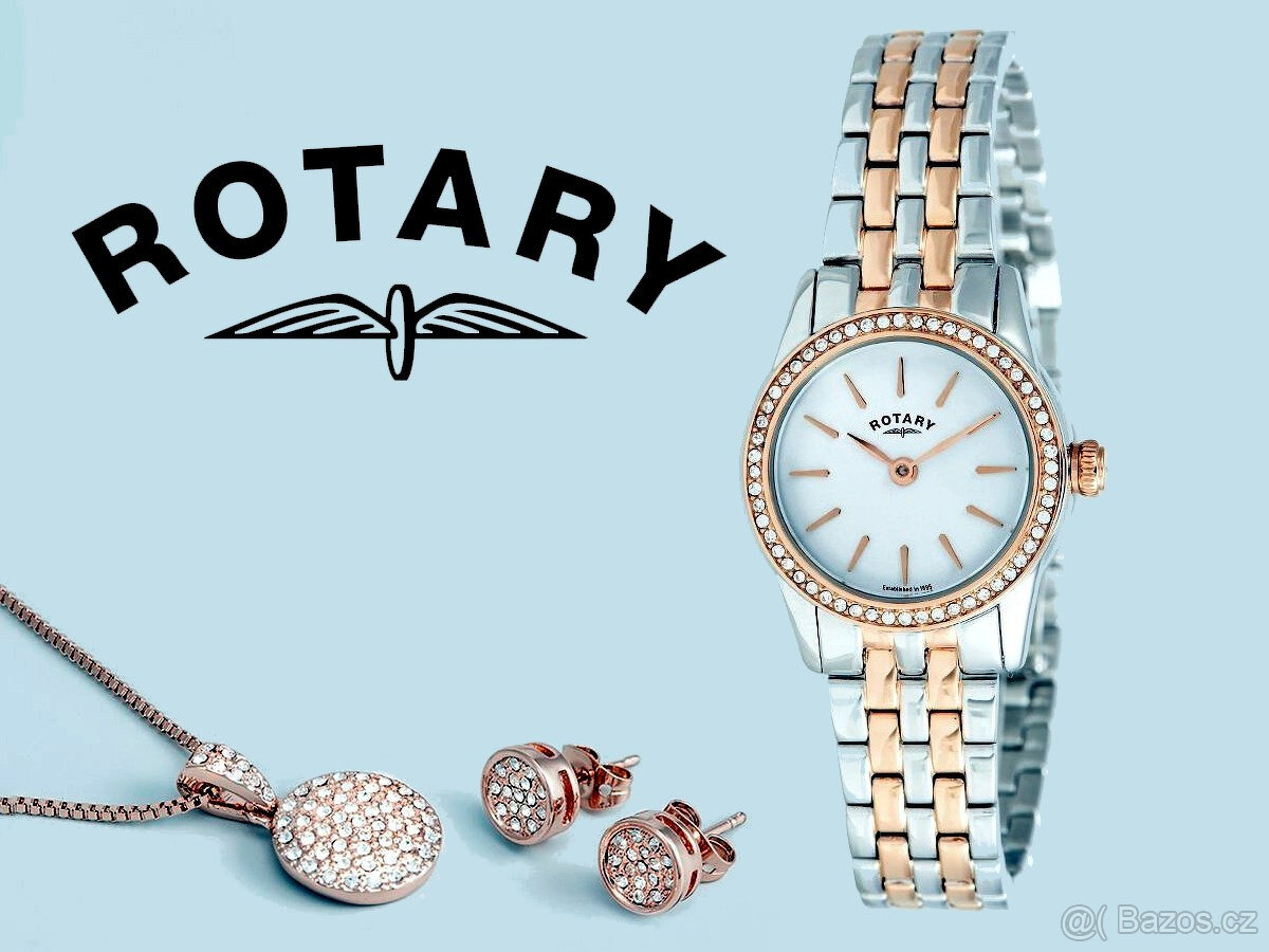 ROTARY Verona sada hodinek, řetízku, náušnic, nové, -4000 Kč