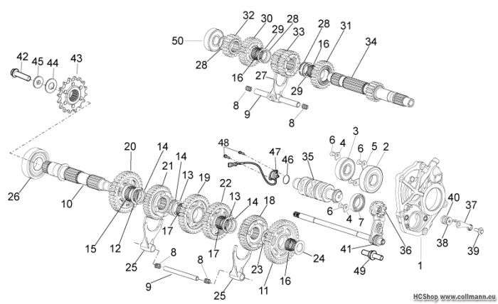 Aprilia Tuono v4 RSV4 převodovka 2017-