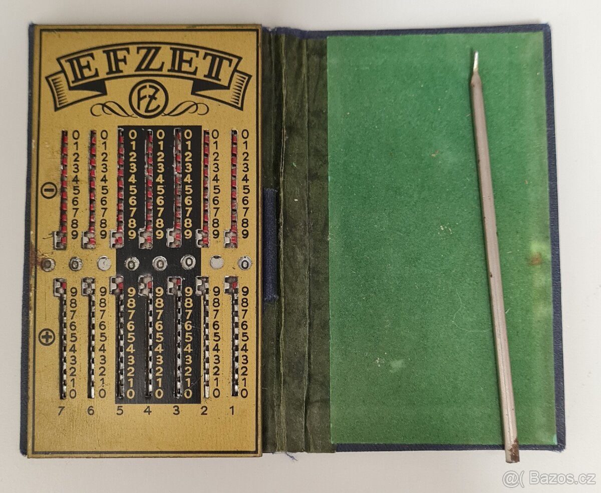 Starý německý mechanický kalkulátor EFZET