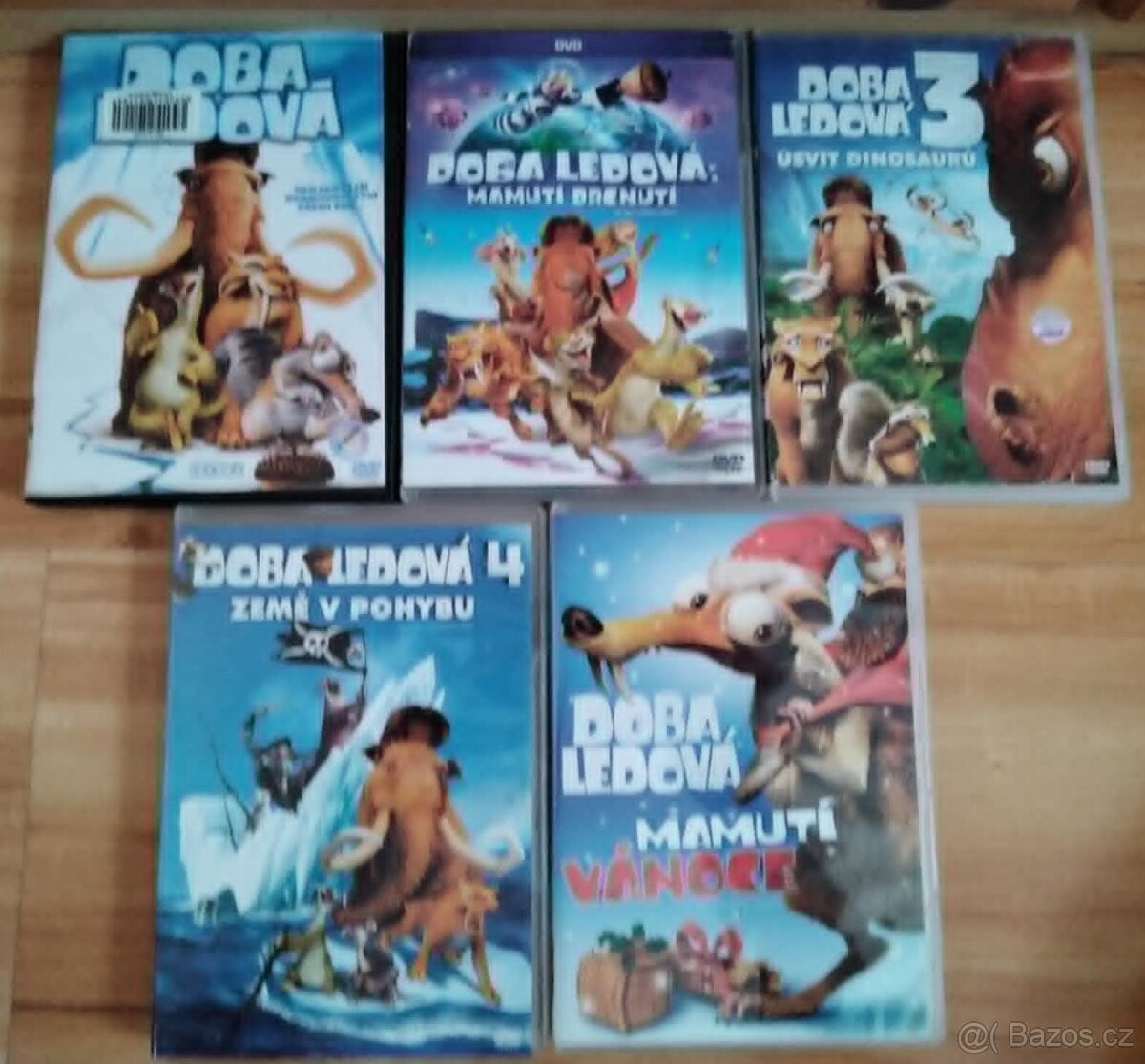 DVD s pohádkou Doba ledová - několik dílů