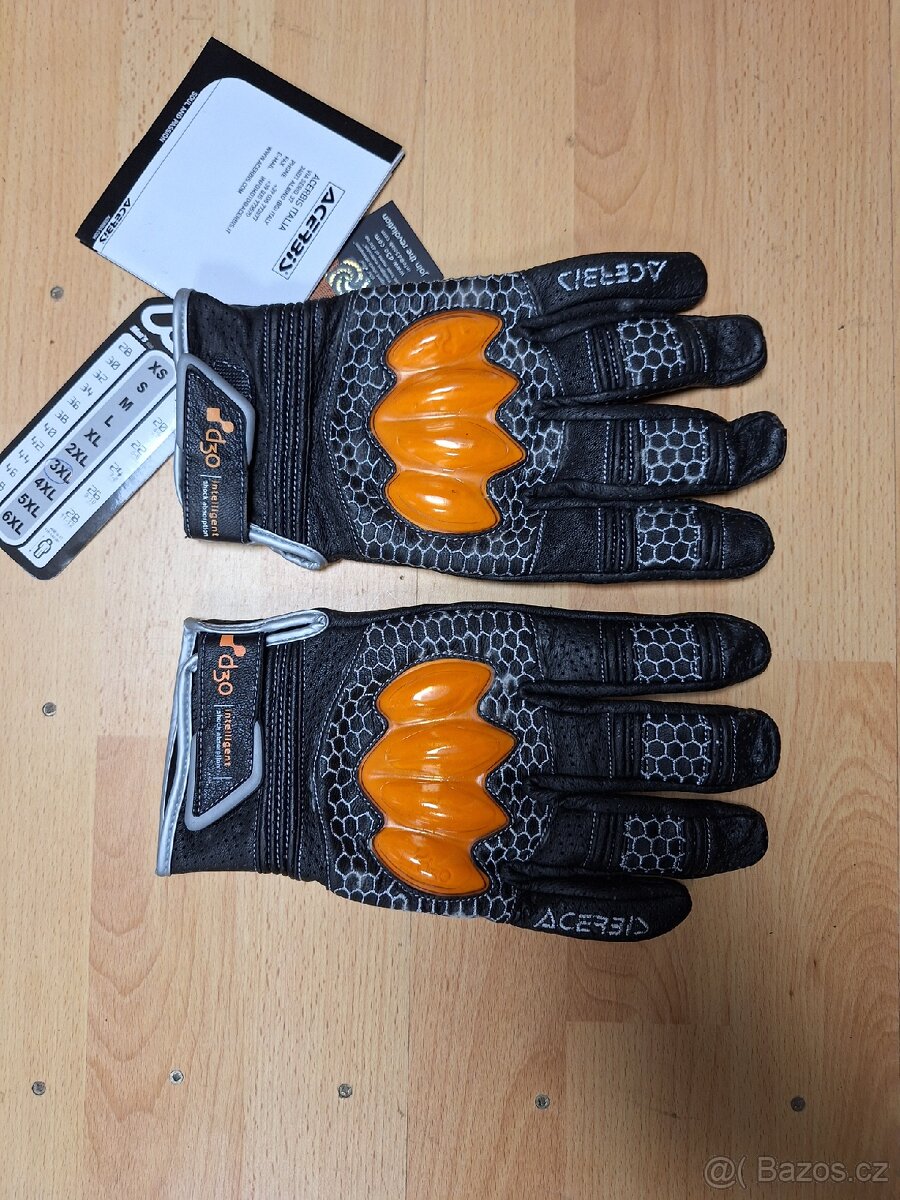 Kožené rukavice na motorku Acerbis KTM vel XXXL