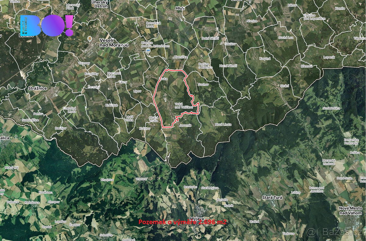 Prodej pole, 2696 m², Velká nad Veličkou