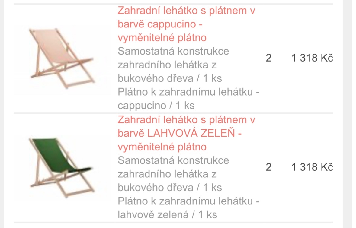 Zahradní lehátka 4ks