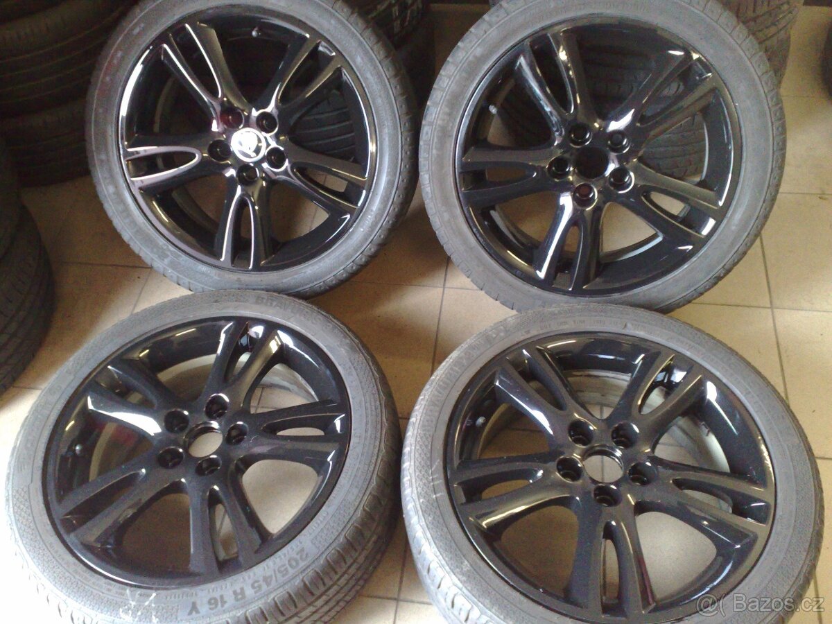 alu kola 5x100 r16 original škoda 205/45/16