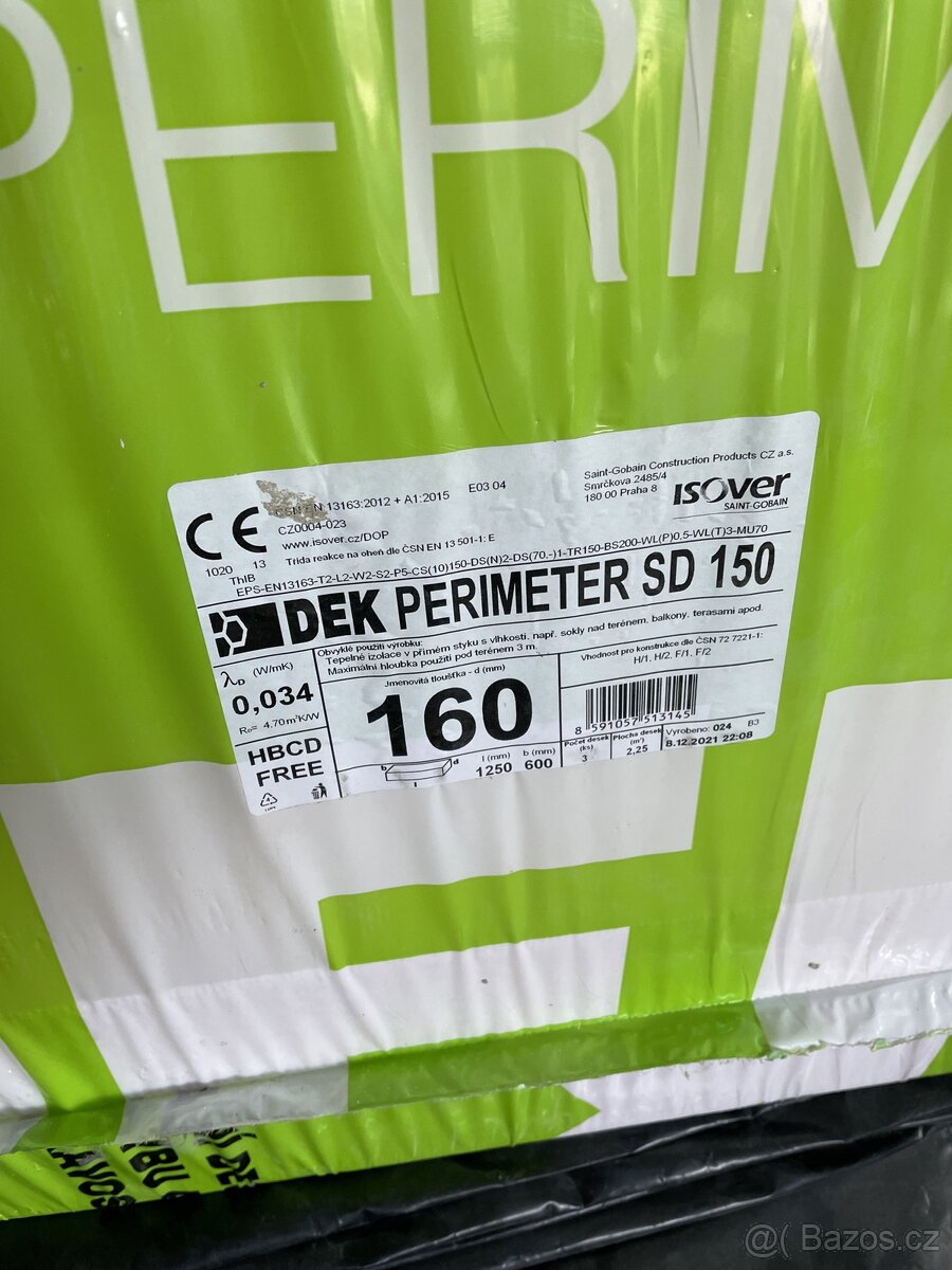 Tepelná izolace Dekperimeter SD 150 160 mm (2,25 m2/bal.)