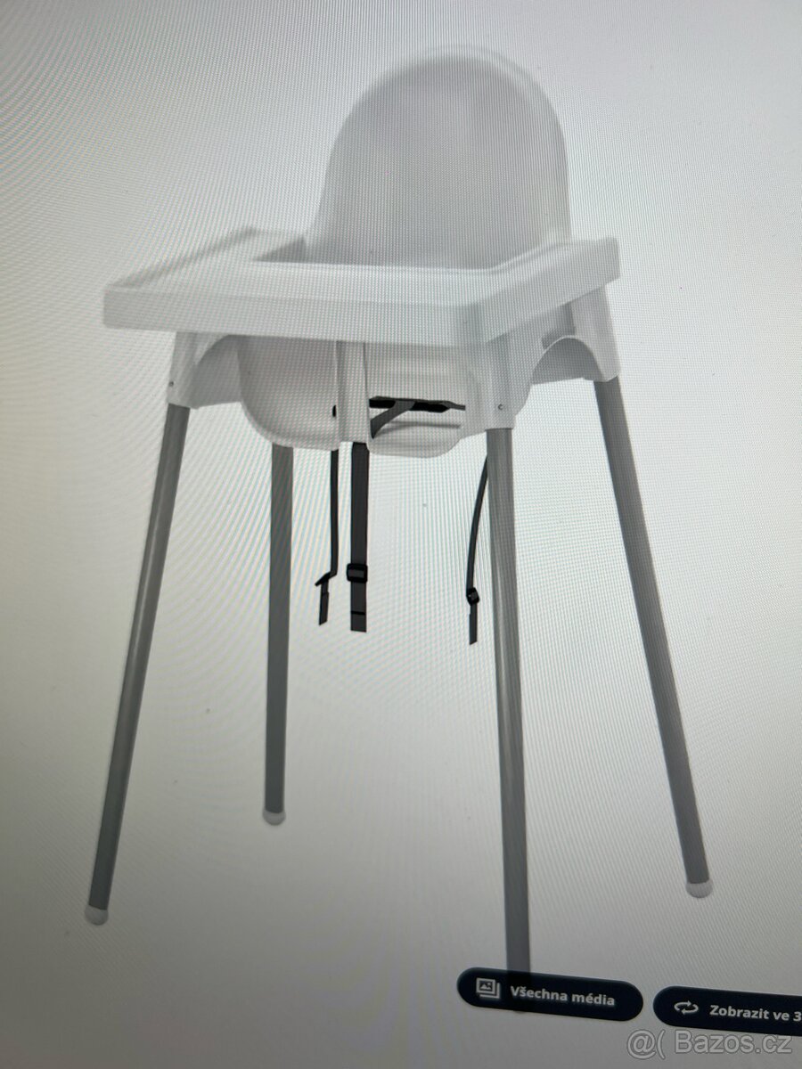 Dětská židle IKEA s podnosem + čalounění
