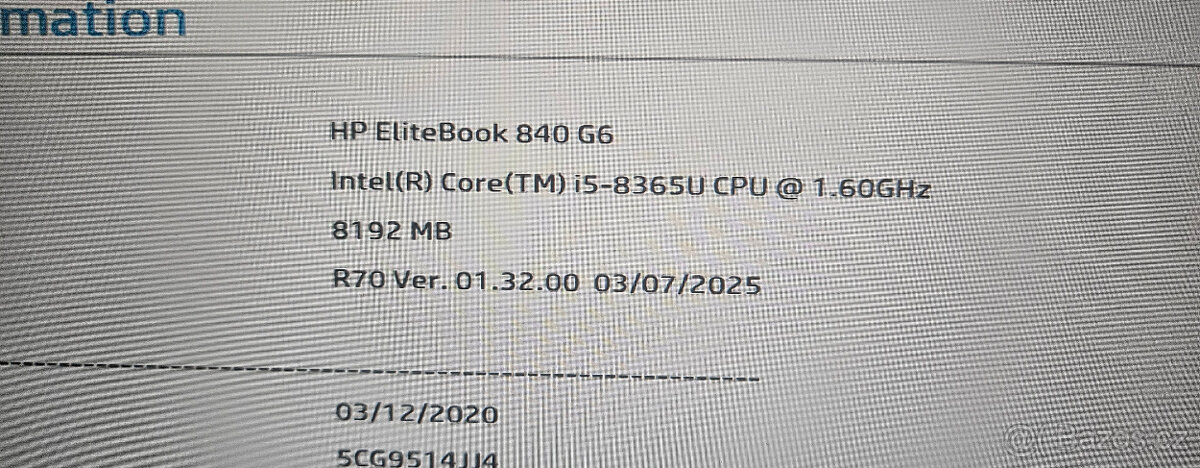 HP Elitebook 840 G6 8gb ddr4 win11Pro