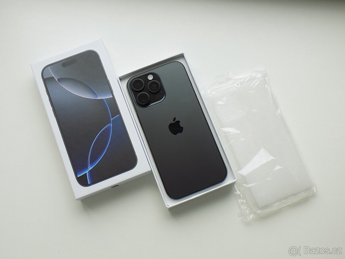 APPLE iPhone 16 Pro MAX 256GB Černý titan - ZÁRUKA - 100% B.