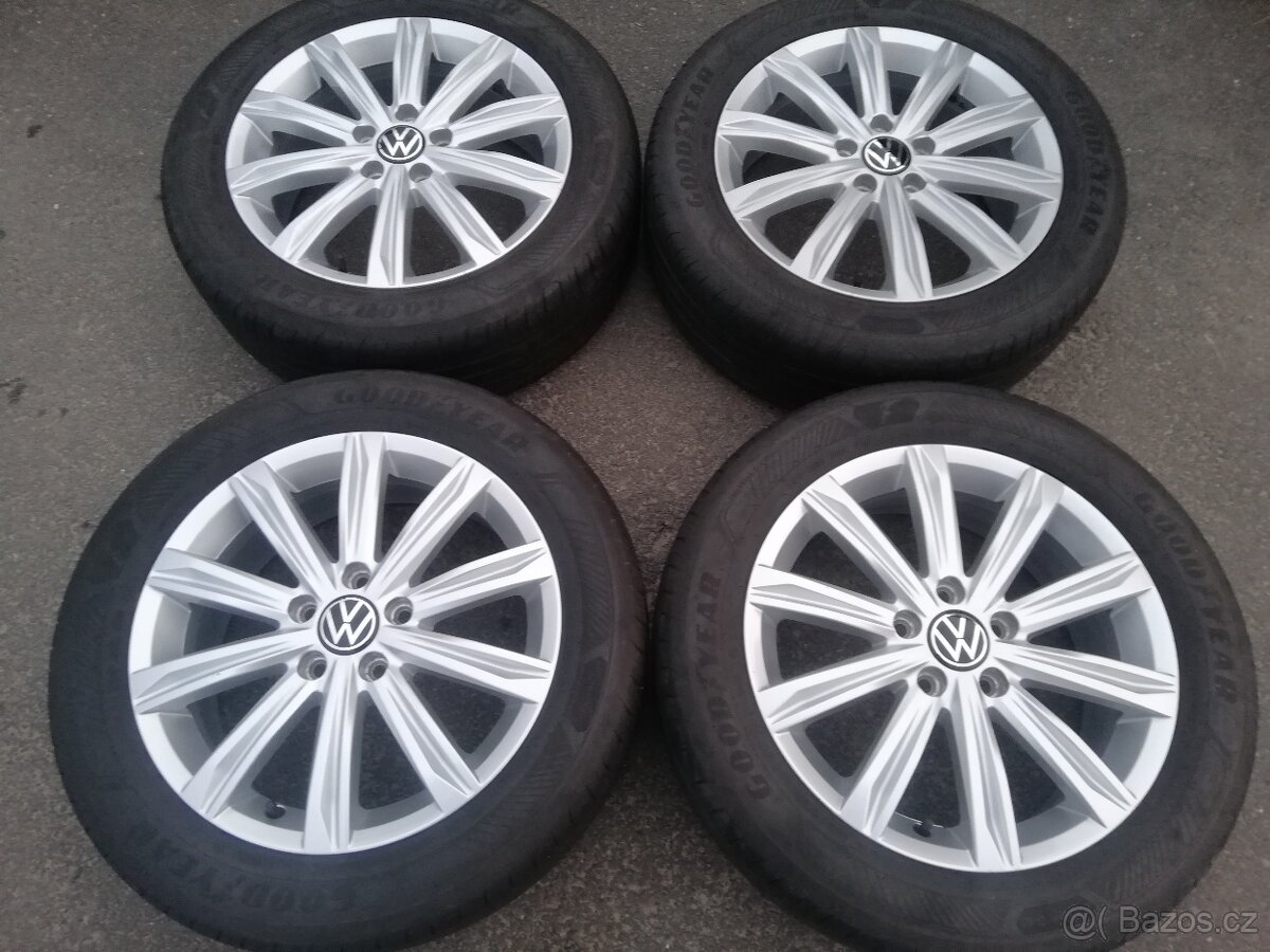 alu VW Touran II, letní 215/55/17, alu VW 17" Stockholm