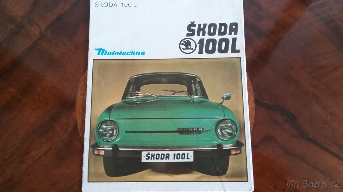 Starý prospekt Škoda 100 L De luxe z roku 1974