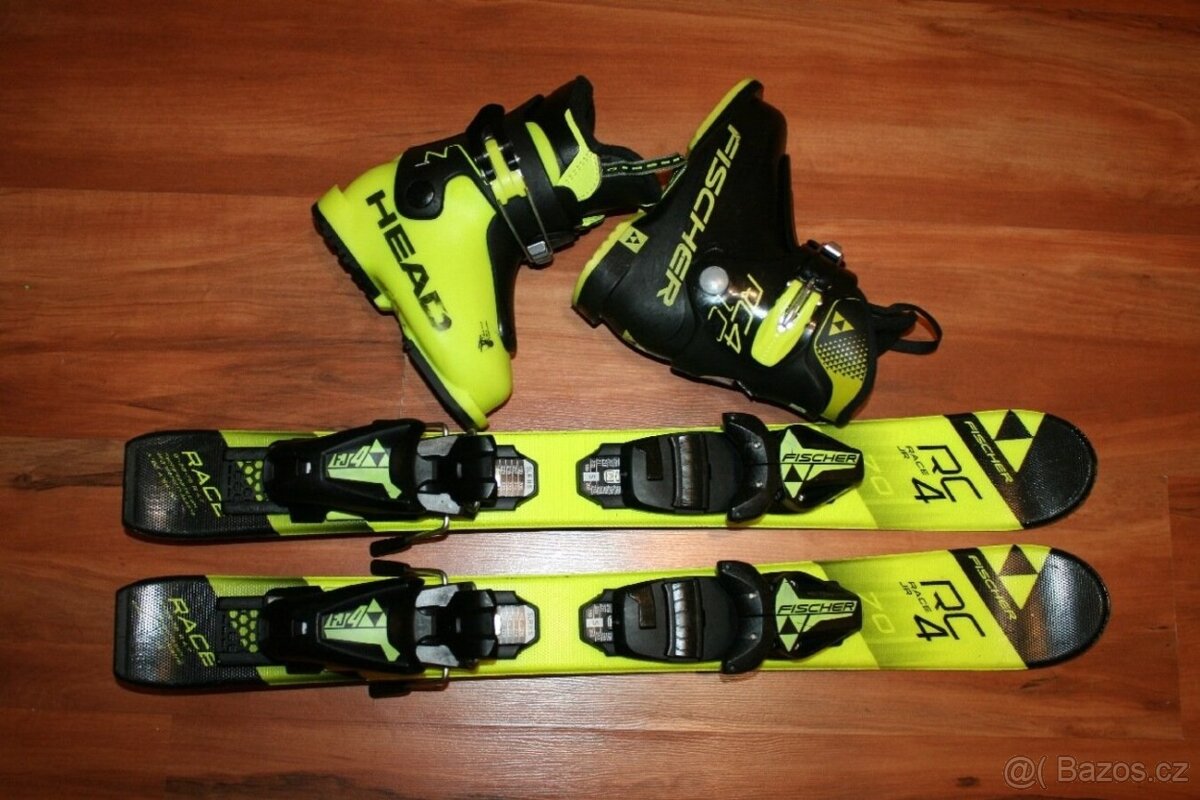 lyže Fischer 70 cm , lyžaky head
