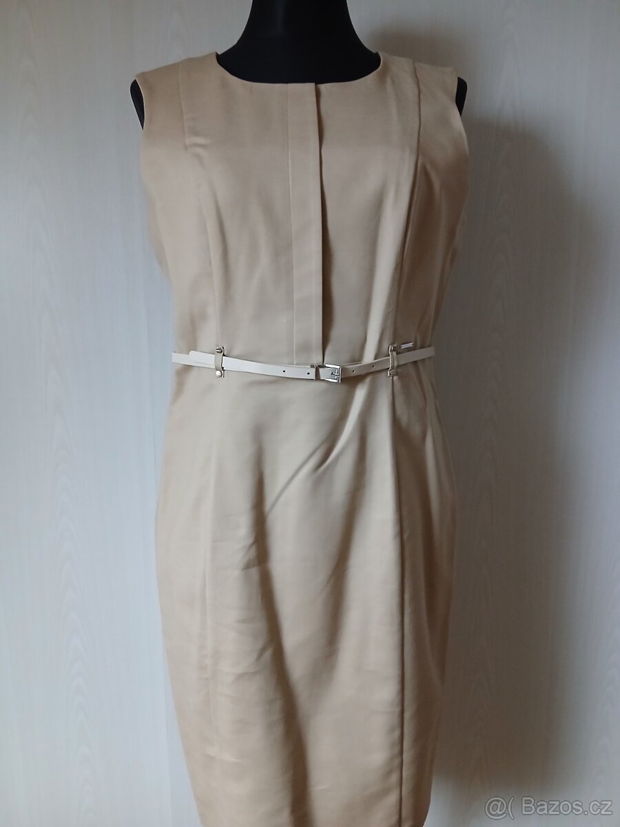 Nové béžové šaty orsay