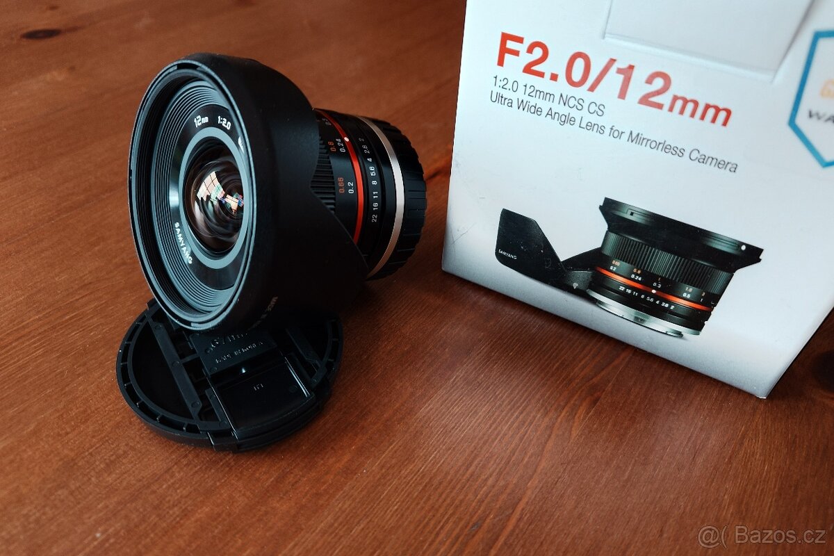 Prodám Samyang 12mm f/2 NCS CS - Canon EF-M