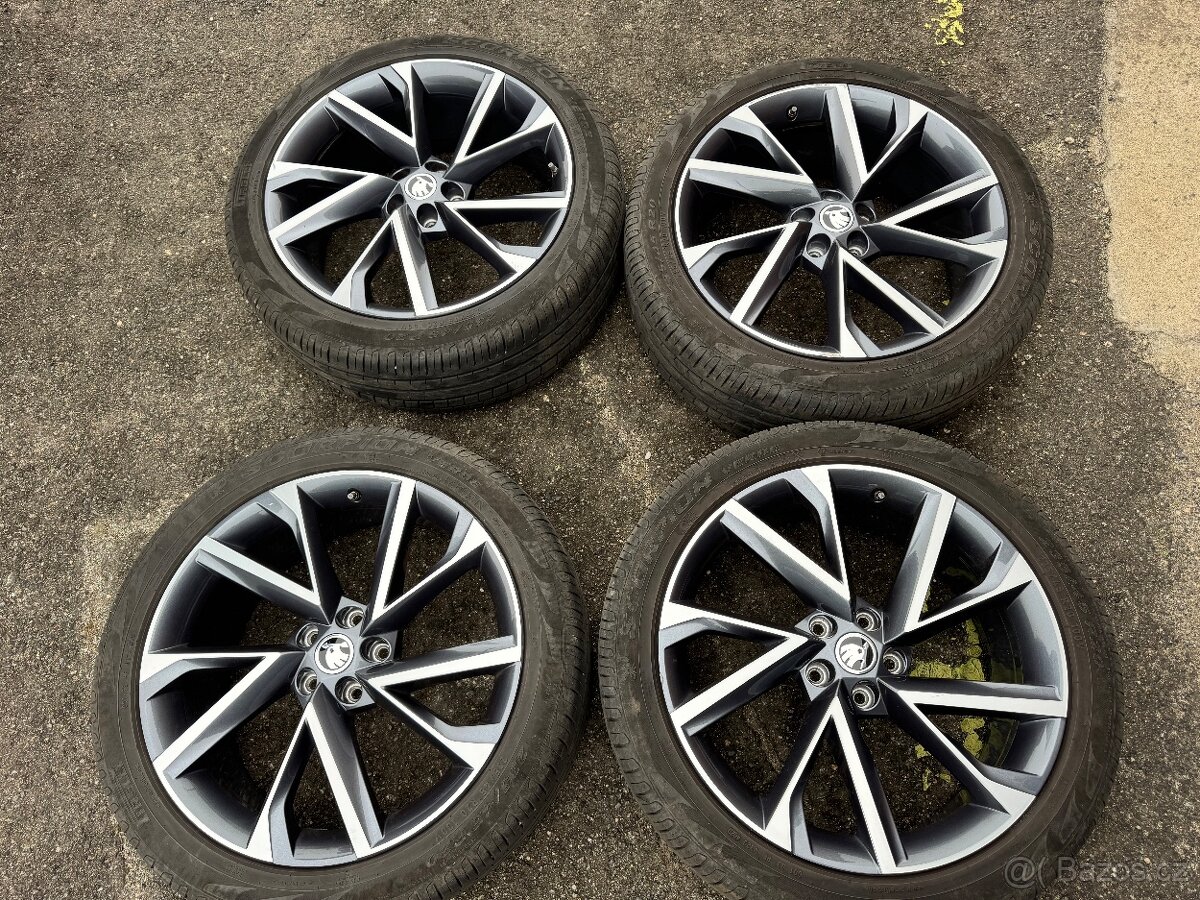 20” Alu kola Škoda Kodiaq vč letních pneu, dot 46/20