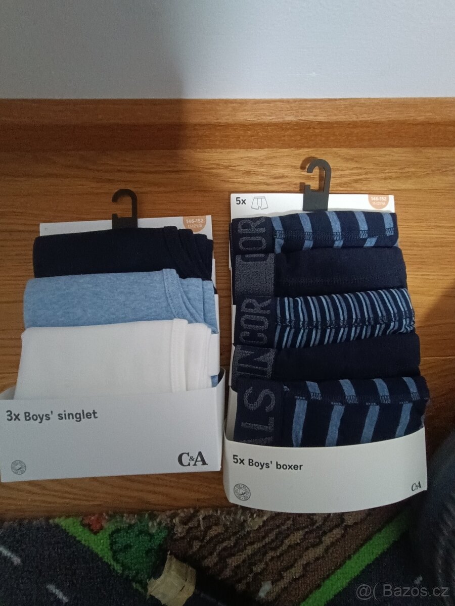 8ks multipack boxerky a nátělník 134/140