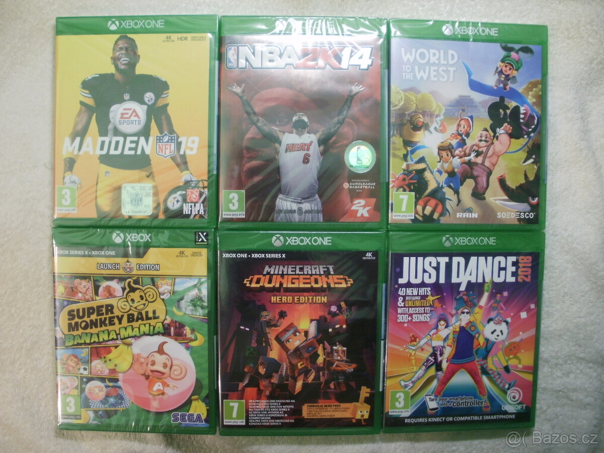 Hry na XBox ONE - Nové. Originál zapečetěné - Ceny v textu