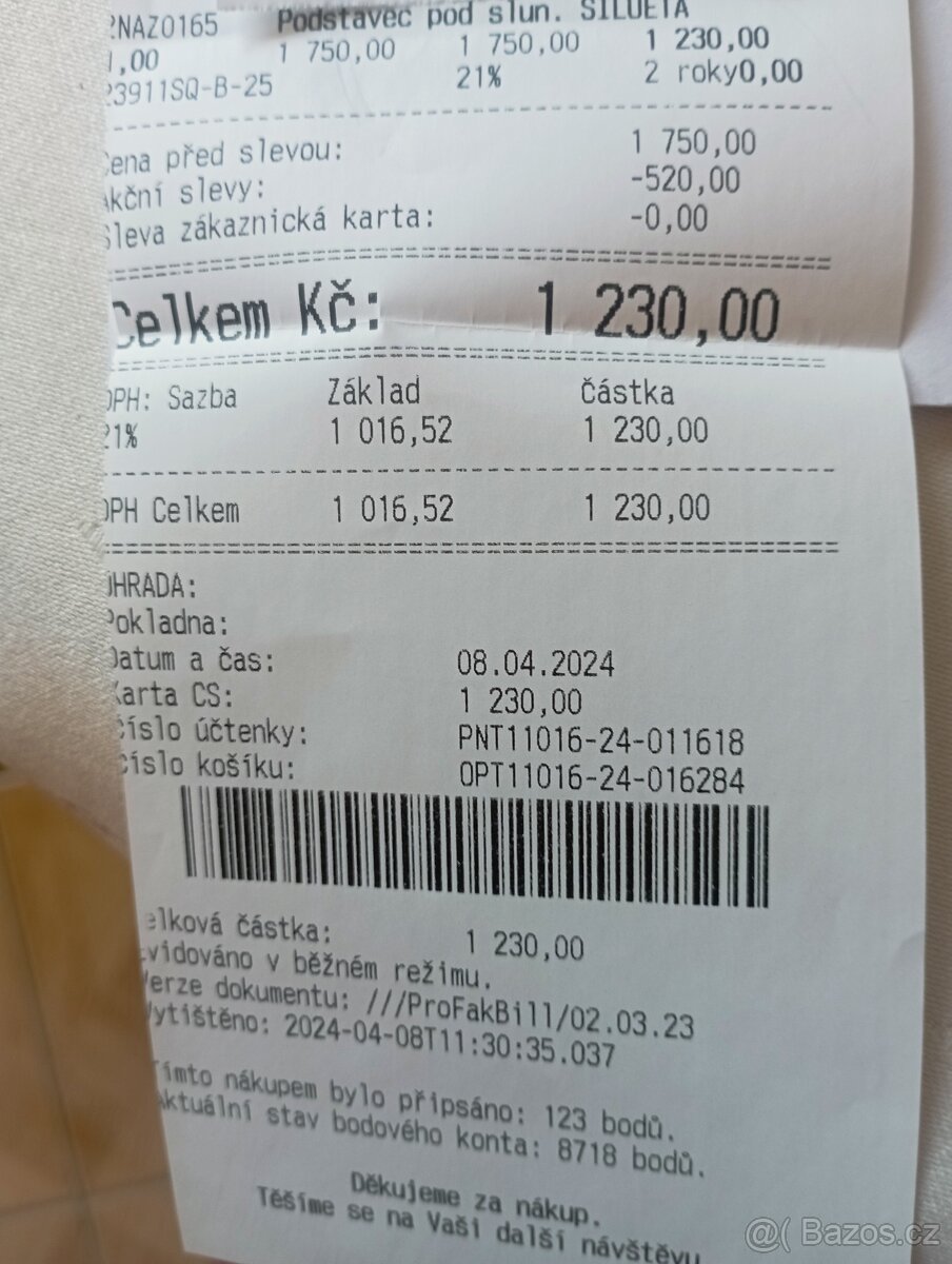 Podstavec pod slunečník