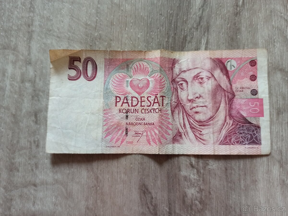 Stará 50 korunová Bankovka