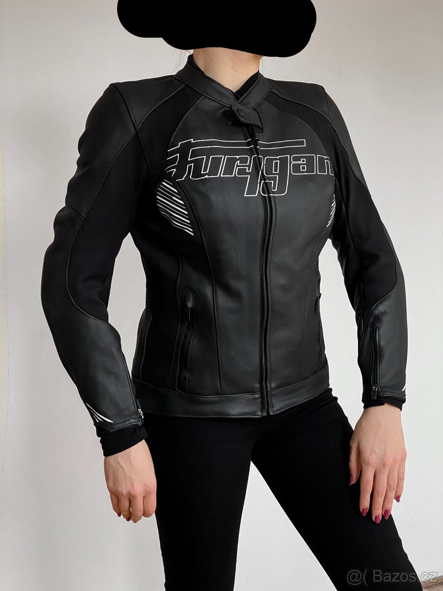 Dámská motorkářská bunda Furygan Alba (kožená, vel. L)