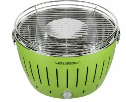 Nový gril na dřevěné uhlí LotusGrill G-GR-34P zelená