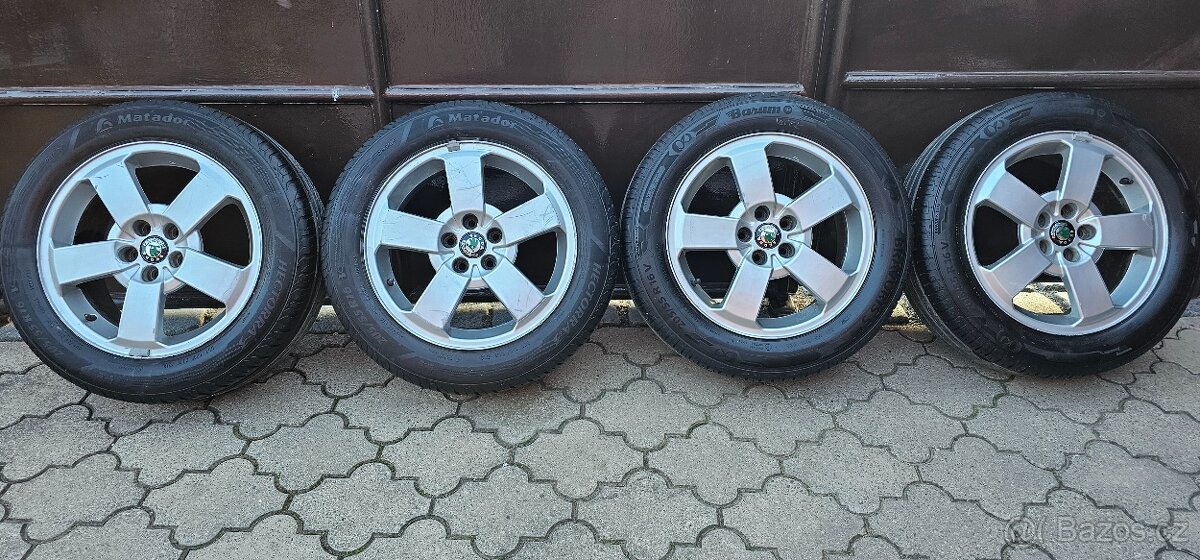 Originál alu Škoda Octavia 1 5x100 205/55 R16 7mm