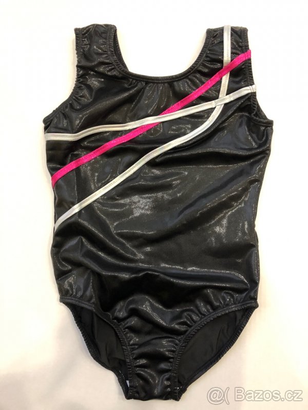 gymnastika trikot gymnastický dres černý