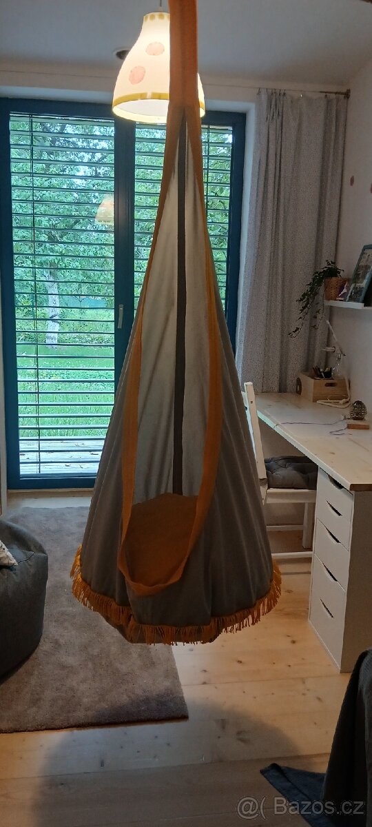 Závěsný vak pro děti žlutošedý, nosnost 100kg