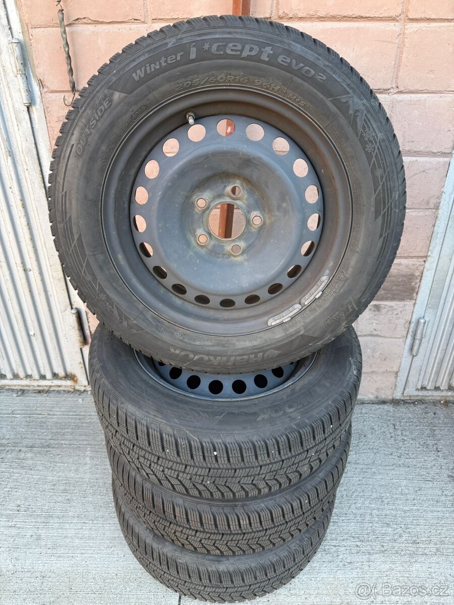 Zimne pneumatiky 205/60 R16 na diskoch 5x114,3 + TPMS